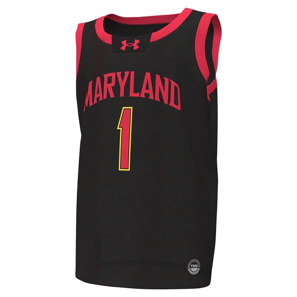 #1Maryland Terrapins Under Armour Youth Replica Basketball Jersey