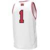 #1 Maryland Terrapins Under Armour Throwback Replica Basketball Jersey - White - Detail View