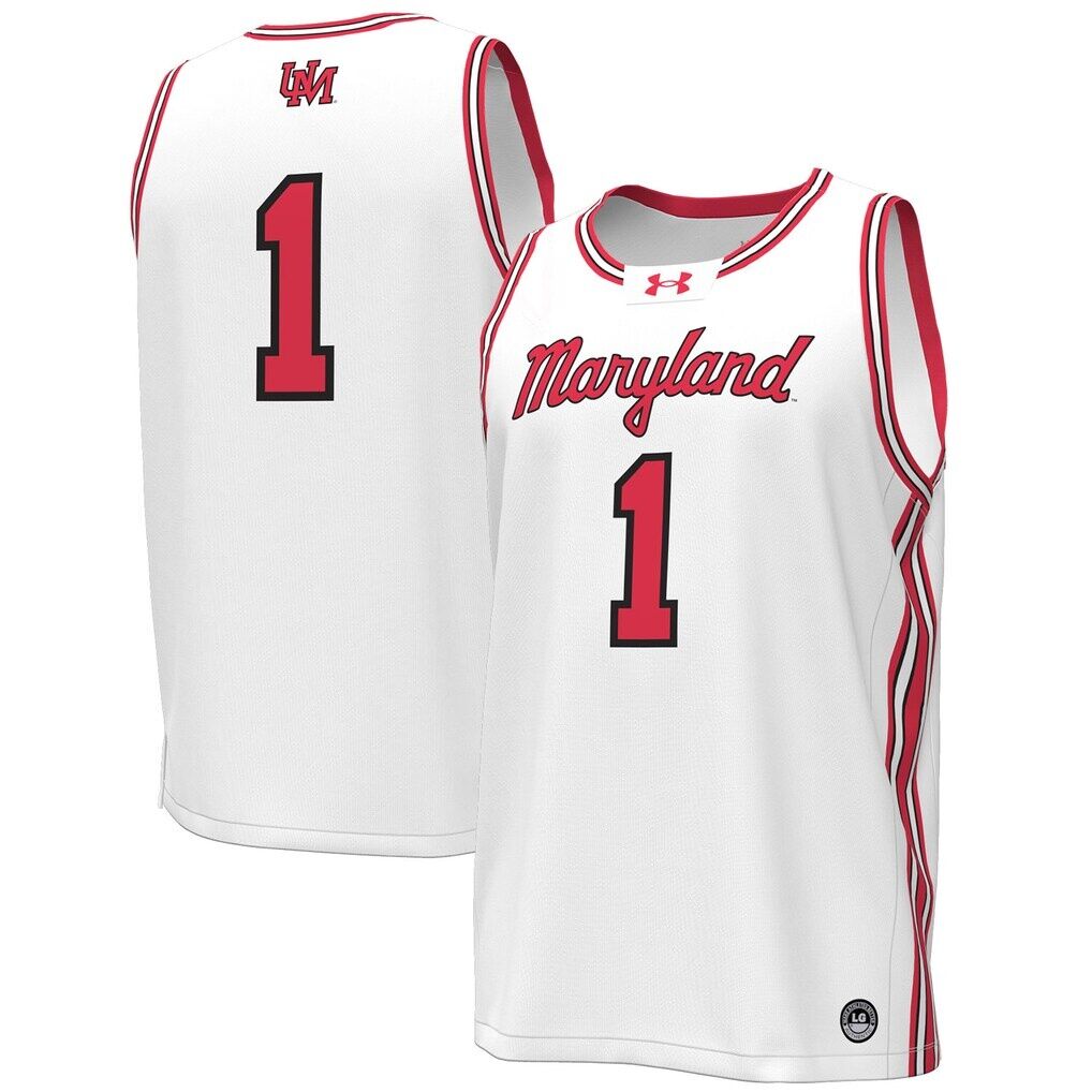 #1 Maryland Terrapins Under Armour Throwback Replica Basketball Jersey