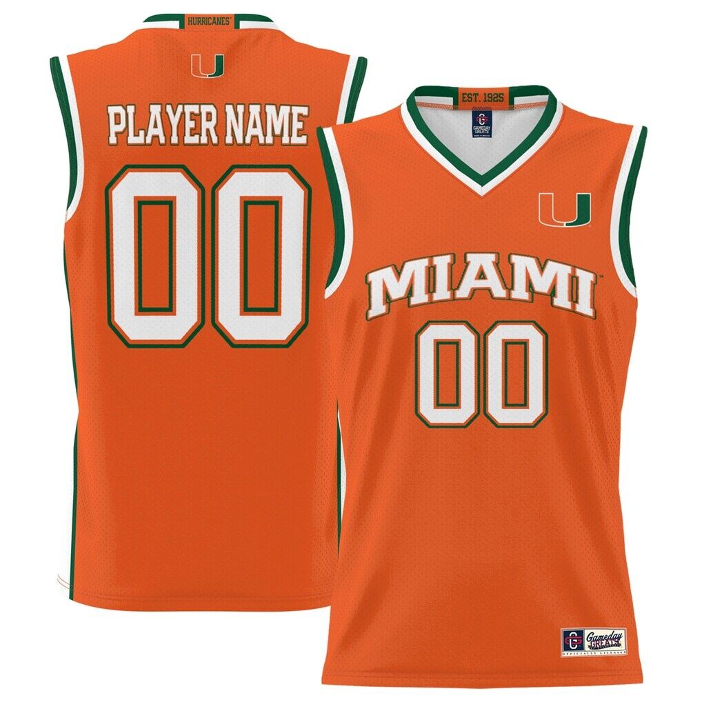 Miami Hurricanes GameDay Greats Unisex NIL Pick-A-Player Lightweight Women's Basketball Jersey