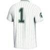 #1 Michigan State Spartans GameDay Greats Youth Lightweight Softball Jersey - White - Detail View