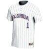 #1 Florida Gators GameDay Greats Lightweight Softball Jersey - White - Side View