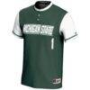 #1 Michigan State Spartans GameDay Greats Lightweight Softball Jersey - Green - Side View