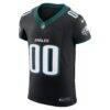 Philadelphia Eagles Nike Alternate Vapor F.U.S.E. Elite Custom Jersey - Black - Side View