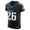 Saquon Barkley Philadelphia Eagles Nike Alternate Vapor F.U.S.E. Elite Jersey - Black - Side View