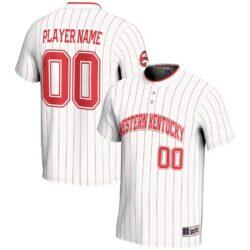 Western Kentucky Hilltoppers GameDay Greats Youth NIL Pick-A-Player Lightweight Softball Jersey - White - Front View