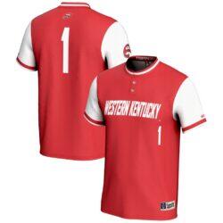 #1 Western Kentucky Hilltoppers GameDay Greats Unisex Lightweight Softball Jersey - Red - Front View