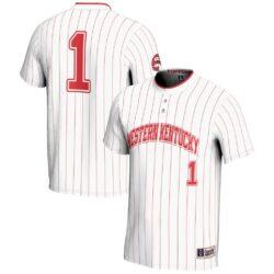 #1 Western Kentucky Hilltoppers GameDay Greats Youth Lightweight Softball Jersey - White - Front View