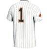 #1 Oklahoma State Cowboys GameDay Greats Youth Lightweight Softball Jersey - White - Detail View