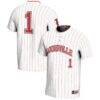 #1 Louisville Cardinals GameDay Greats Youth Lightweight Softball Jersey - White - Front View