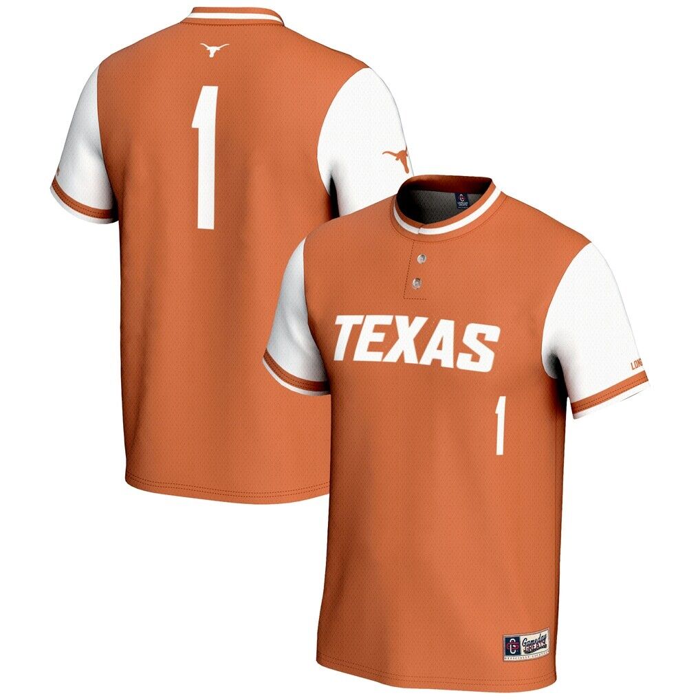 #1 Texas Longhorns GameDay Greats Youth Lightweight Softball Jersey - Burnt Orange