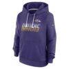 Baltimore Ravens Nike Women's Sideline Standard Issue Dri-FIT Hoodie - Purple - Side View