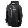 Atlanta Falcons Nike Sideline Standard Issue Quarterback Scramble Dri-FIT Full-Zip Hoodie - Black - Detail View