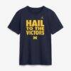 Michigan Wolverines Jordan Brand 2026 Sideline Dri-FIT Slogan T-Shirt - Navy - Front View