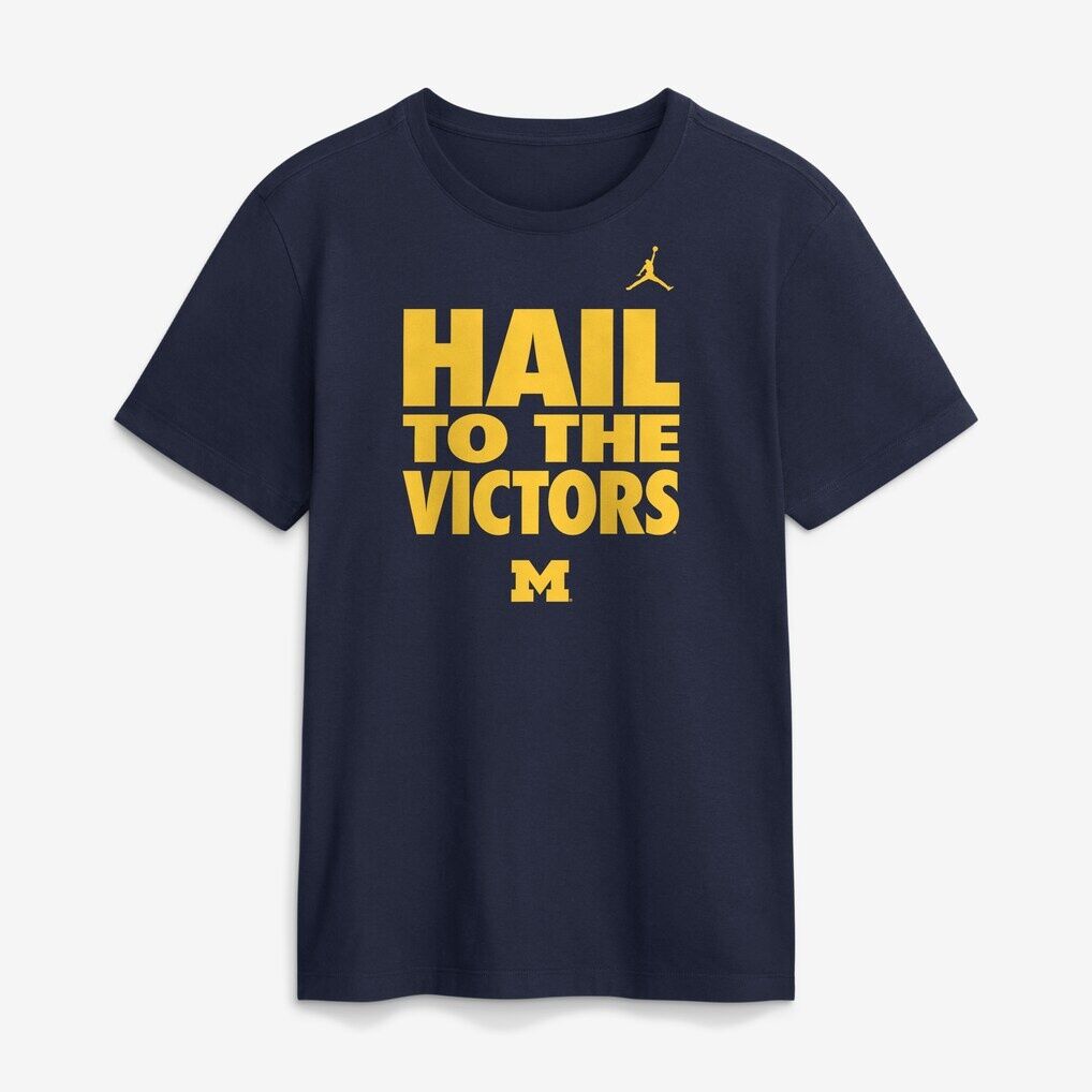 Michigan Wolverines Jordan Brand 2026 Sideline Dri-FIT Slogan T-Shirt