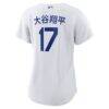 Shohei Ohtani Los Angeles Dodgers Nike Women's Home Kanji Replica Jersey - White - Detail View