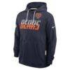 Chicago Bears Nike Sideline Standard Issue Top Prospect Dri-FIT Hoodie - Navy - Side View