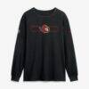 Ottawa Senators Fashion7 Authentic Pro Primary Logo Long Sleeve T-Shirt - Black - Front View