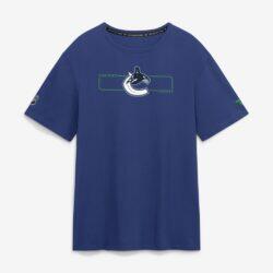 Vancouver Canucks Fashion7 Authentic Pro Primary Logo T-Shirt - Blue - Front View