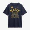 Michigan Wolverines Jordan Brand Primetime Arch Mantra Legend Dri-FIT T-Shirt - Navy - Back View