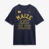 Michigan Wolverines Jordan Brand Primetime Arch Mantra Legend Dri-FIT T-Shirt - Navy - Front View
