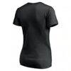 New York Mets Logo Athletic Women's Official Logo Athletic V-Neck T-Shirt - Black - Detail View