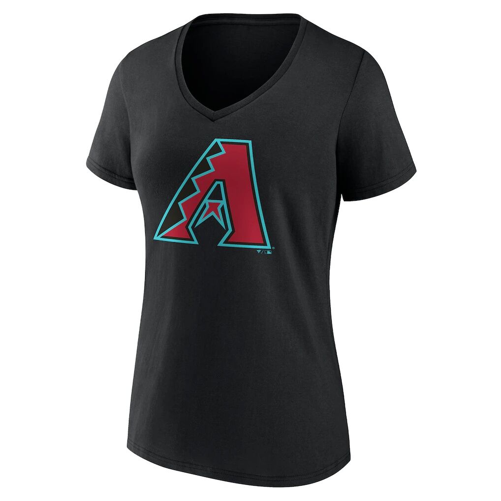 Arizona Diamondbacks Logo Athletic Women's Official Logo Athletic V-Neck T-Shirt