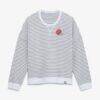 Cleveland Browns Fashion7 Women's Striped Oversized French Terry Sweatshirt - - Front View