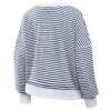 Chicago Bears Fashion7 Women's Striped Oversized French Terry Sweatshirt - - Alt1