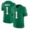 Jalen Hurts Philadelphia Eagles Nike Alternate Vapor F.U.S.E. Stitched Limited Jersey - - Front View