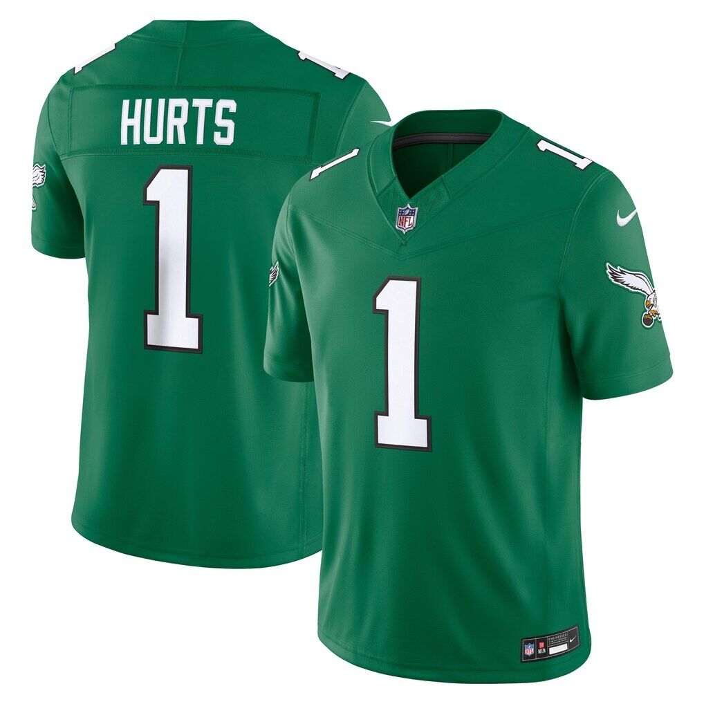 Jalen Hurts Philadelphia Eagles Nike Alternate Vapor F.U.S.E. Stitched Limited Jersey - Kelly Green