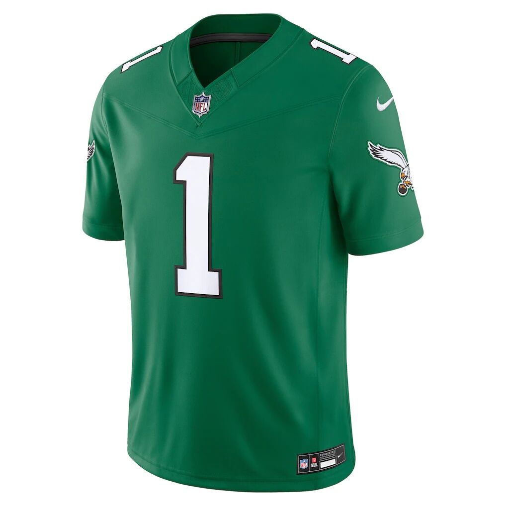 Jalen Hurts Philadelphia Eagles Nike Alternate Vapor F.U.S.E. Stitched Limited Jersey - Kelly Green