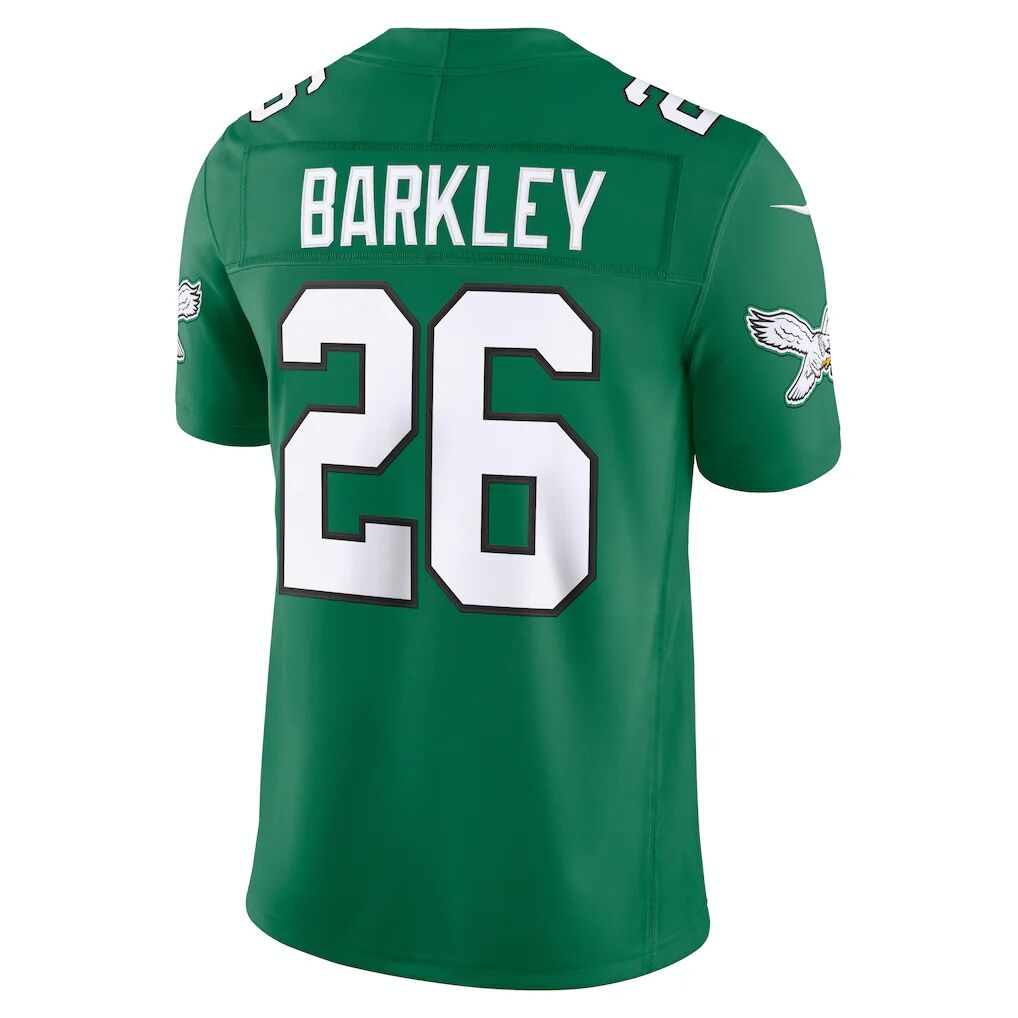 Saquon Barkley Philadelphia Eagles Nike Alternate Vapor F.U.S.E. Stitched Limited Jersey - Kelly Green