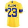 Kyren Williams Los Angeles Rams Nike Classic Sol Vapor F.U.S.E. Stitched Limited Jersey - Gold - Detail View