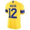 Puka Nacua Los Angeles Rams Nike Classic Sol Vapor F.U.S.E. Stitched Limited Jersey - Gold - Detail View