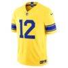 Puka Nacua Los Angeles Rams Nike Classic Sol Vapor F.U.S.E. Stitched Limited Jersey - Gold - Side View