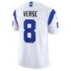 Jared Verse Los Angeles Rams Nike Alternate Fearsome White Vapor F.U.S.E. Stitched Limited Jersey - White - Detail View