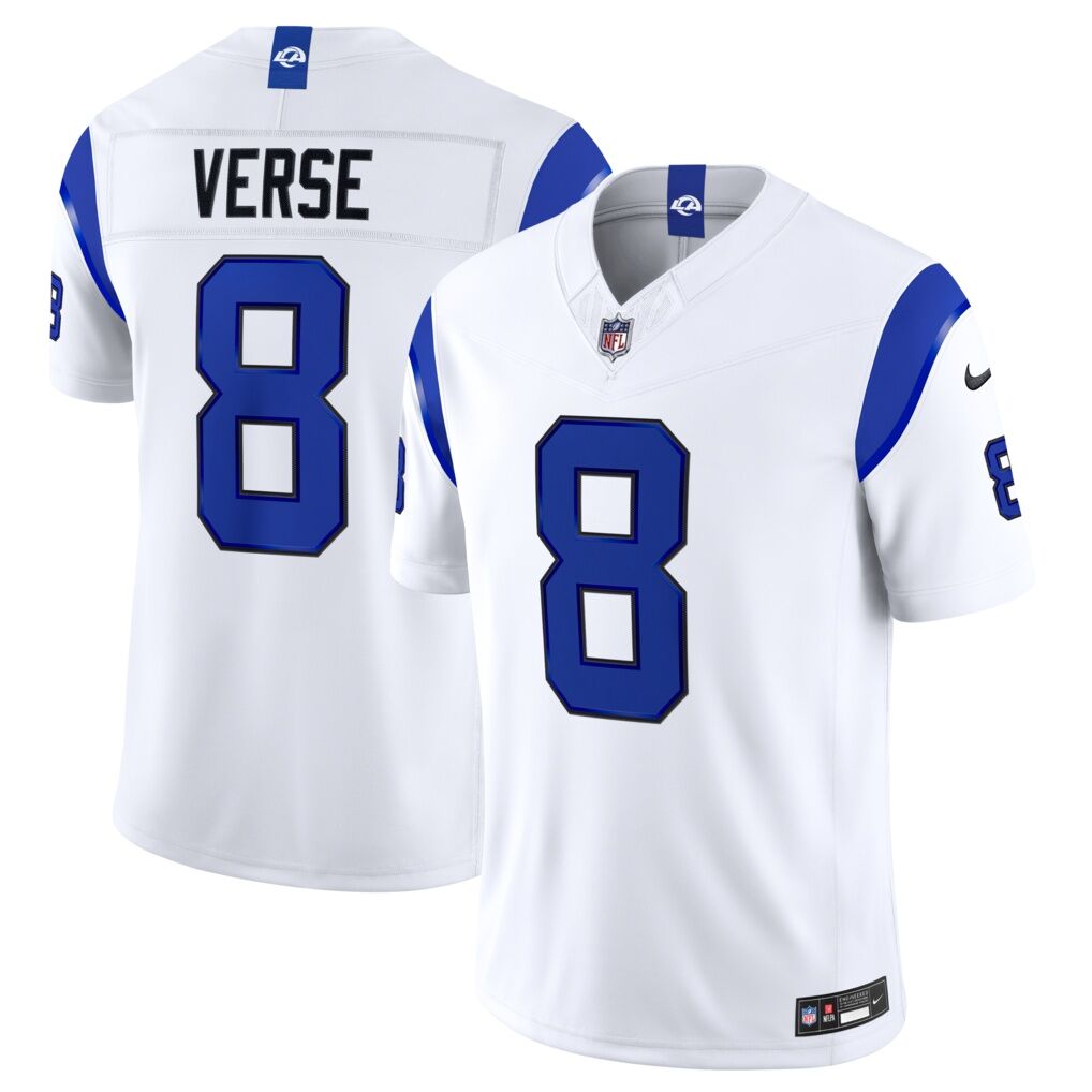 Jared Verse Los Angeles Rams Nike Alternate Fearsome White Vapor F.U.S.E. Stitched Limited Jersey