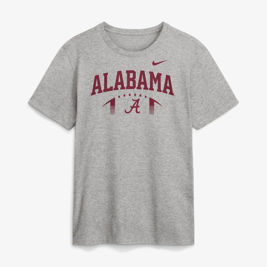 Alabama Crimson Tide Nike Primetime Football Icon T-Shirt - Heather Gray