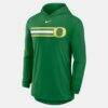 Oregon Ducks Nike Primetime Pattern Tri-Blend Dri-FIT Long Sleeve Hooded T-Shirt - Green - Detail View