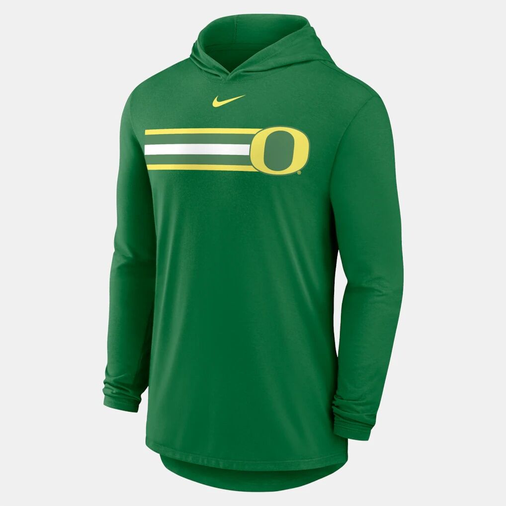 Oregon Ducks Nike Primetime Pattern Tri-Blend Dri-FIT Long Sleeve Hooded T-Shirt