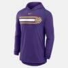 LSU Tigers Nike Primetime Pattern Tri-Blend Dri-FIT Long Sleeve Hooded T-Shirt - Purple - Detail View