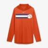 Clemson Tigers Nike Primetime Pattern Tri-Blend Dri-FIT Long Sleeve Hooded T-Shirt - Orange - Front View