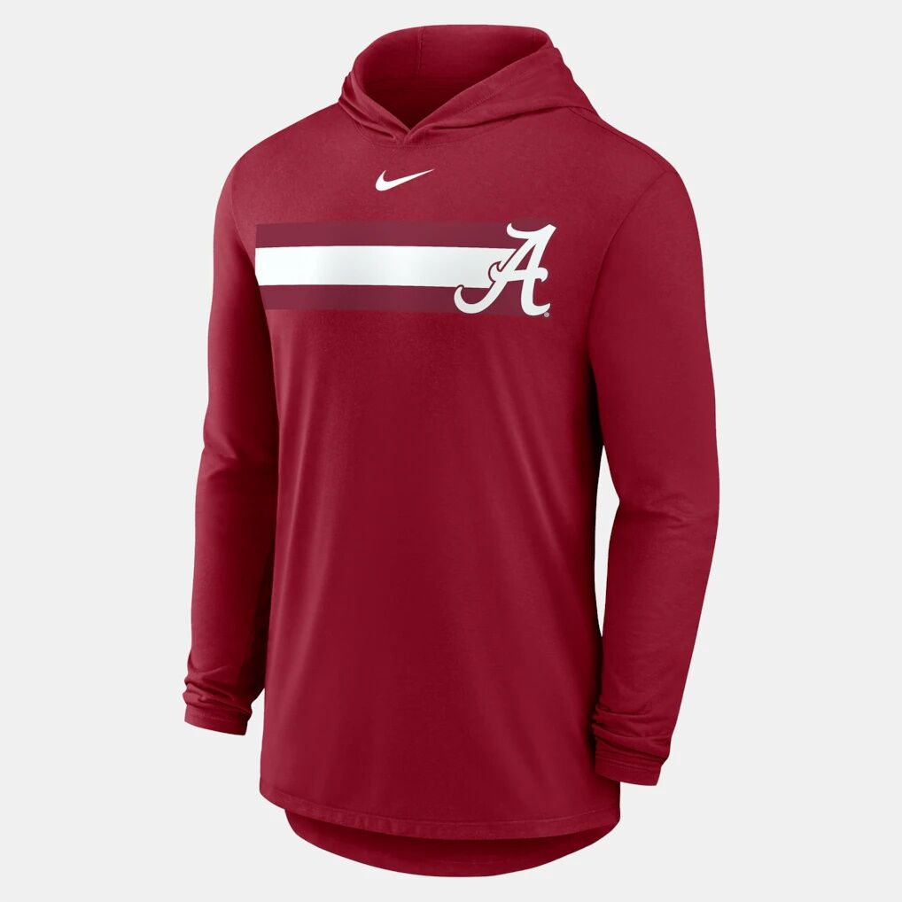 Alabama Crimson Tide Nike Primetime Pattern Tri-Blend Dri-FIT Long Sleeve Hooded T-Shirt