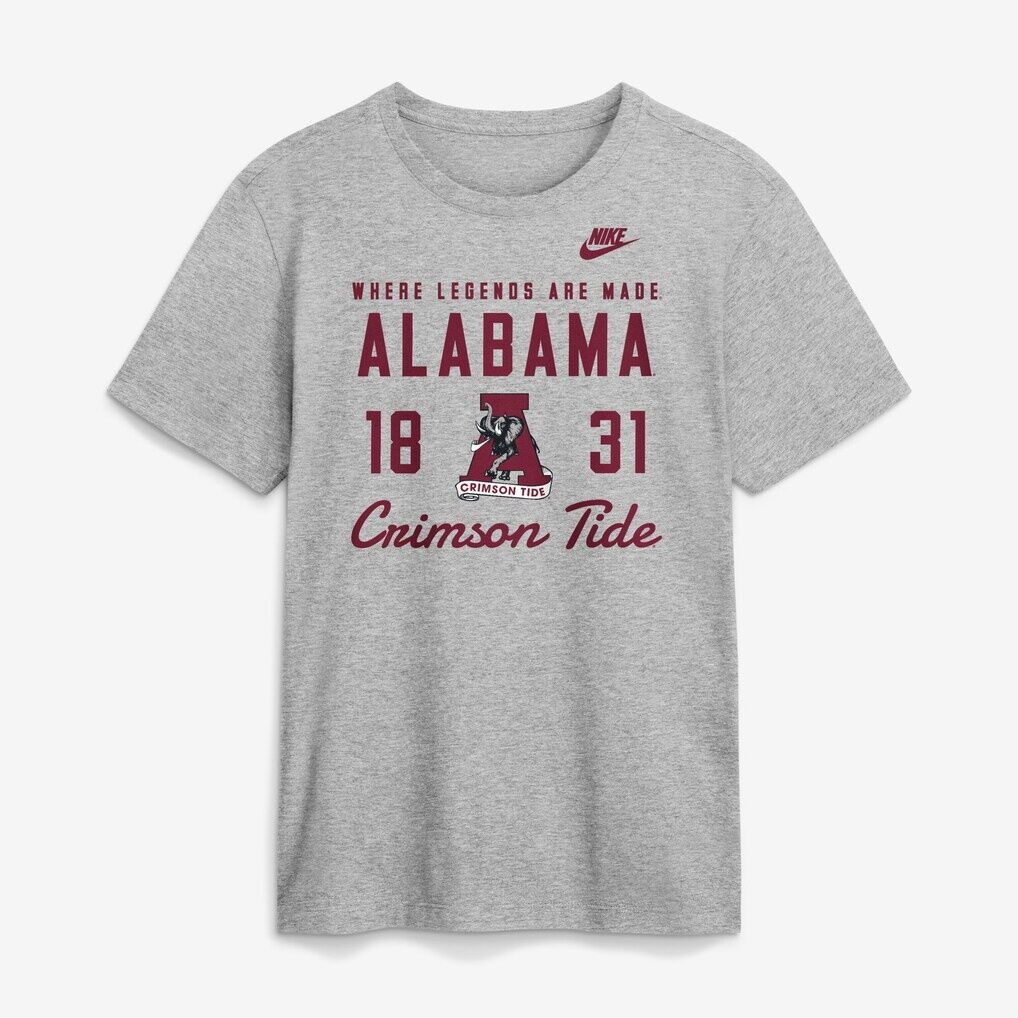 Alabama Crimson Tide Nike Legacy Stacked Established T-Shirt