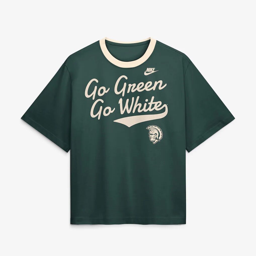 Michigan State Spartans Nike Women's Legacy Fight Song Boxy T-Shirt