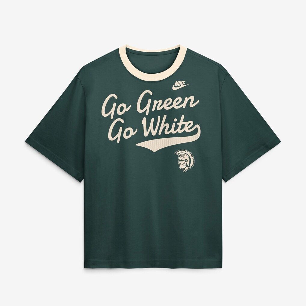 Michigan State Spartans Nike Women's Legacy Fight Song Boxy T-Shirt