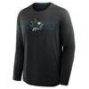 San Jose Sharks Fashion7 Authentic Pro Rink Tech Long Sleeve T-Shirt - Black - Detail View