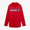 Georgia Bulldogs Nike Primetime Pattern Tri-Blend Dri-FIT Long Sleeve Hooded T-Shirt - Red - Front View