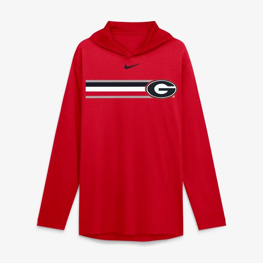 Georgia Bulldogs Nike Primetime Pattern Tri-Blend Dri-FIT Long Sleeve Hooded T-Shirt